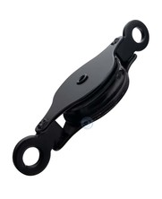 Pulley 50mm black with 2 eyes