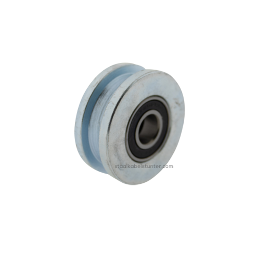 Stalen Wheel or sheave with square groove bearing - 45mm