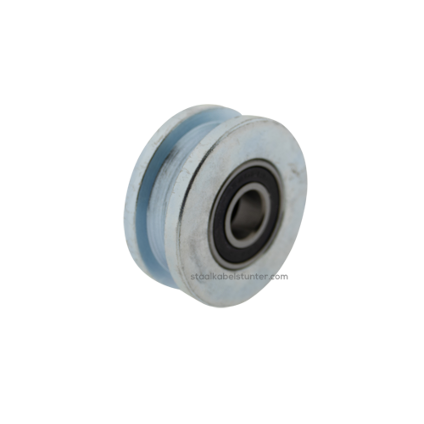 Stalen Wheel or sheave with square groove bearing 75mm