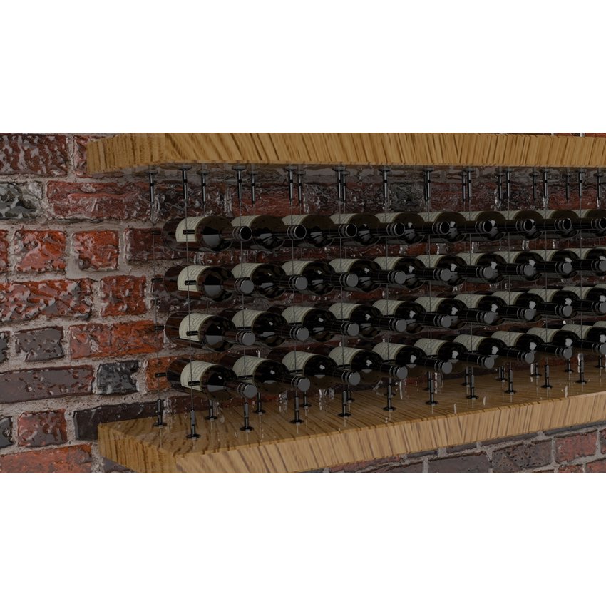 Steel wire rope Wine Storage System Black