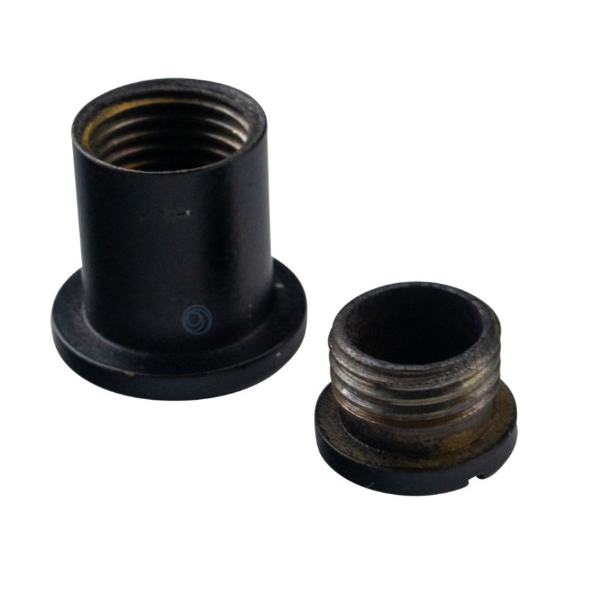 Round ceiling mount for steel cable - black version