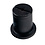 Round ceiling mount for steel cable - black version