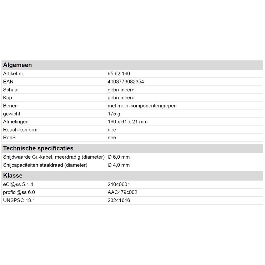 Drahtseilschere Auch für hochfeste Drahtseile Knipex