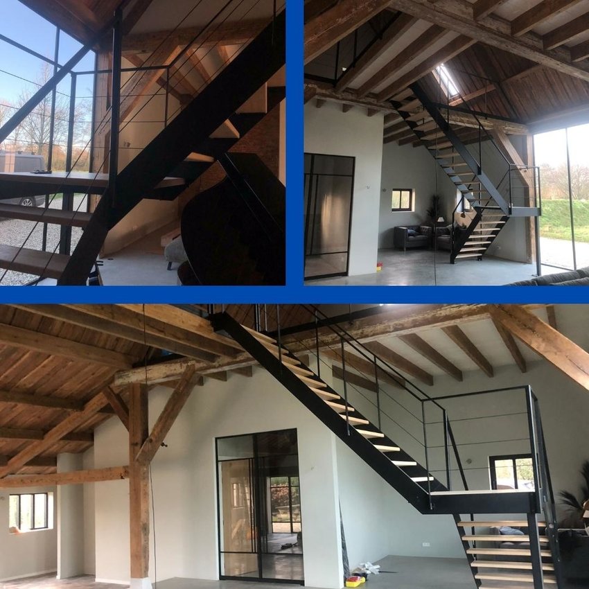 Staalkabel 5 mm 100 meter op katrol Zwart