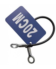 Veiligheidskabel 20cm met ogen zwart