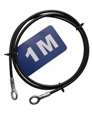 Safetycables black 1 meter with loops