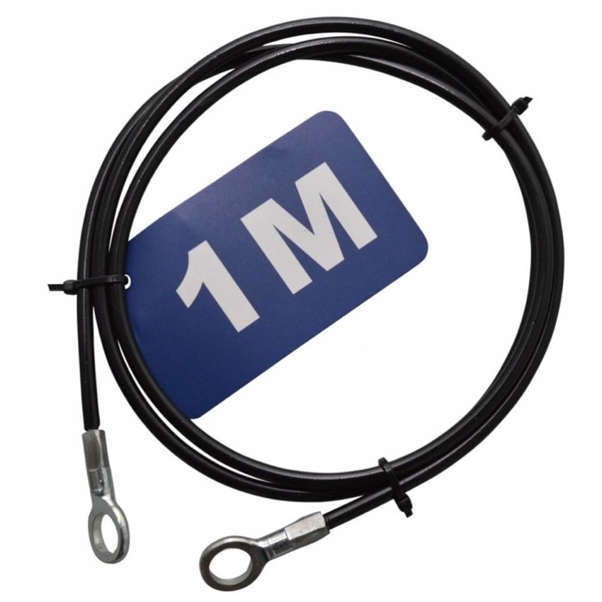 Safetycables black 1 meter with loops