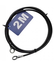 Safetycables black 2 meter with loops