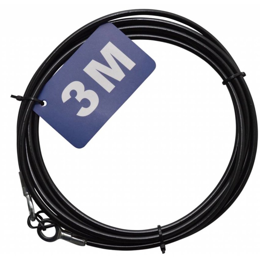 Safetycables black 3 meter with loops