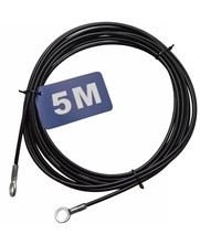 Safetycables black 5 meter with loops