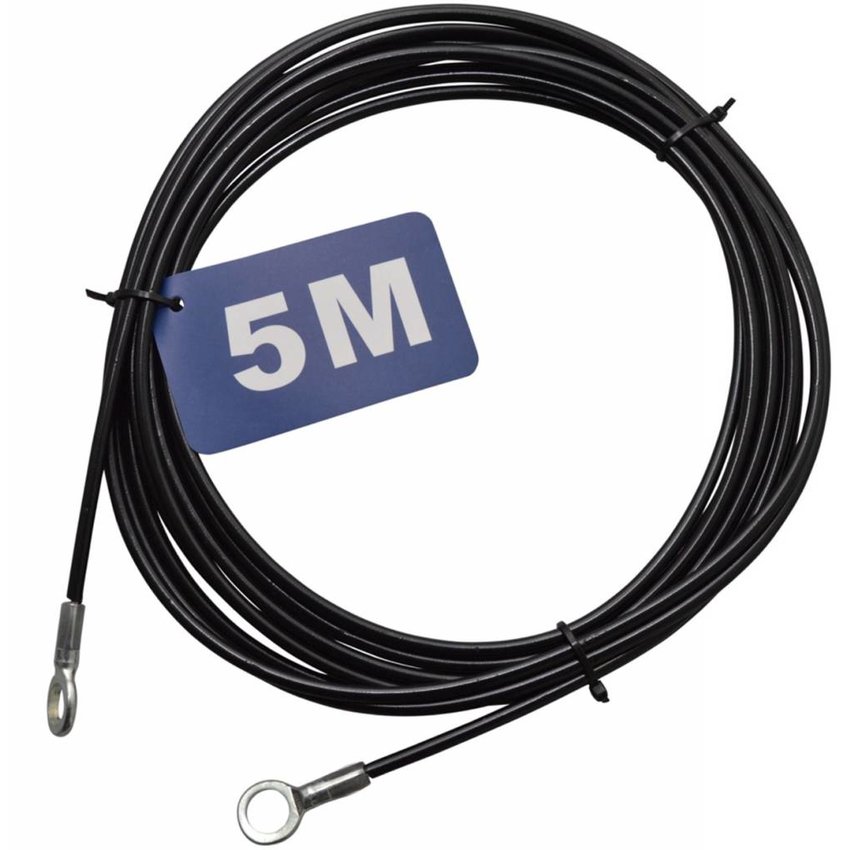 Safetycables black 5 meter with loops