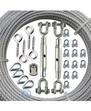 Kit for bracing with steel cable - with 6 mm cable