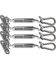 Edelstahl Aufhängeset für Schattentuch rechteckig