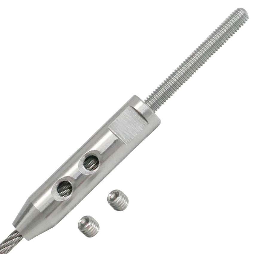 Stainless Stud  Tensioner Terminal  right with hex