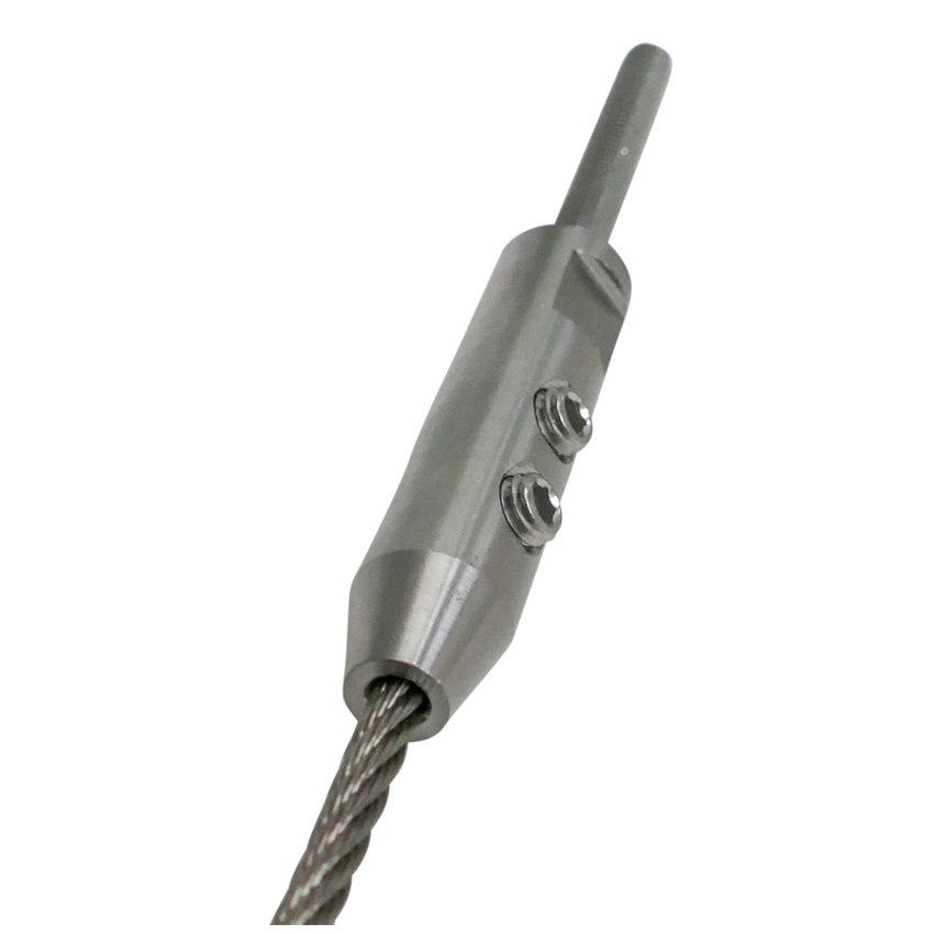 Stainless Stud  Tensioner Terminal  right with hex