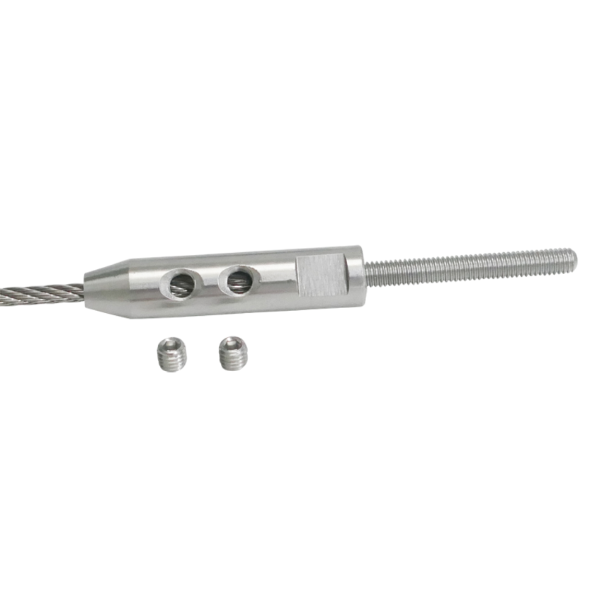Stainless Stud  Tensioner Terminal  right with hex