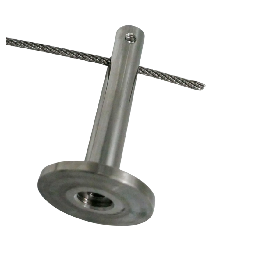 Steel wire rope center support - Curtain support for steel wire rope