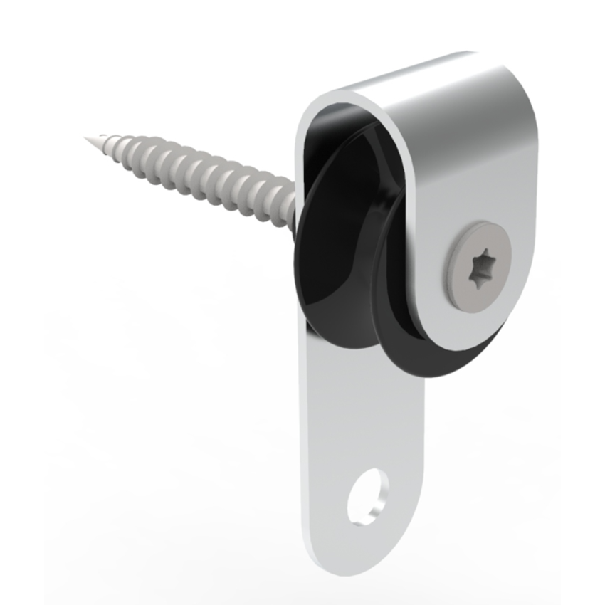 Stainless steel pulley with lip