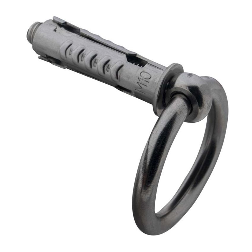 Stainless steel Wall Anchor for attaching chains or cable locks