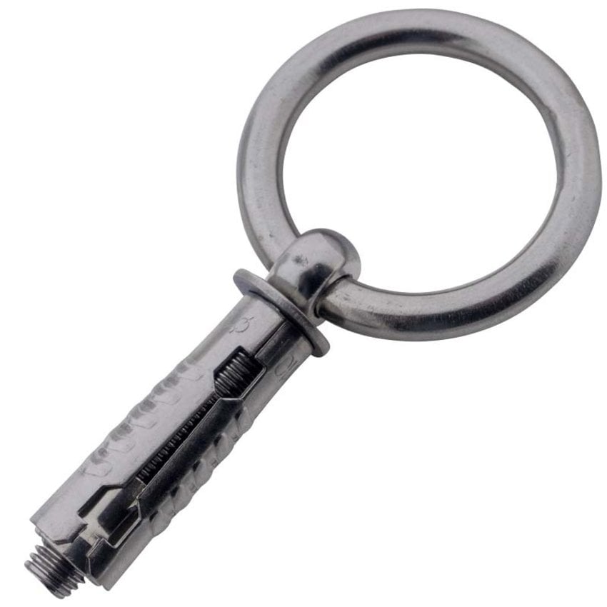 Stainless steel Wall Anchor for attaching chains or cable locks