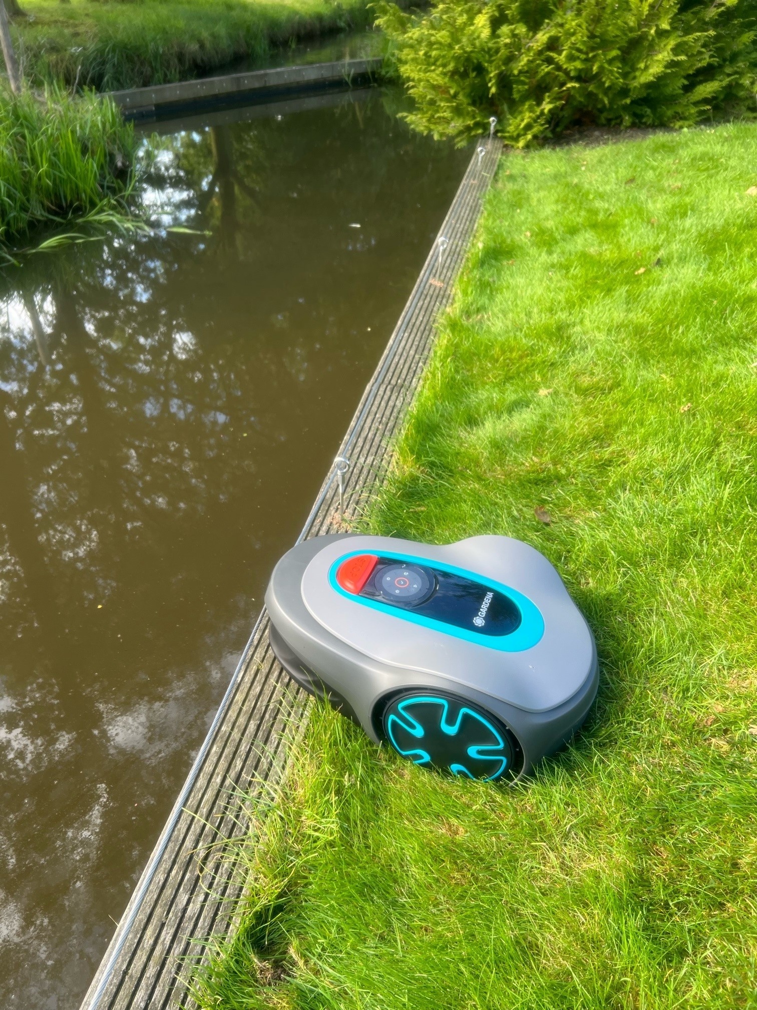 Idee van een tevreden nieuwe klant - Robot Maaier
