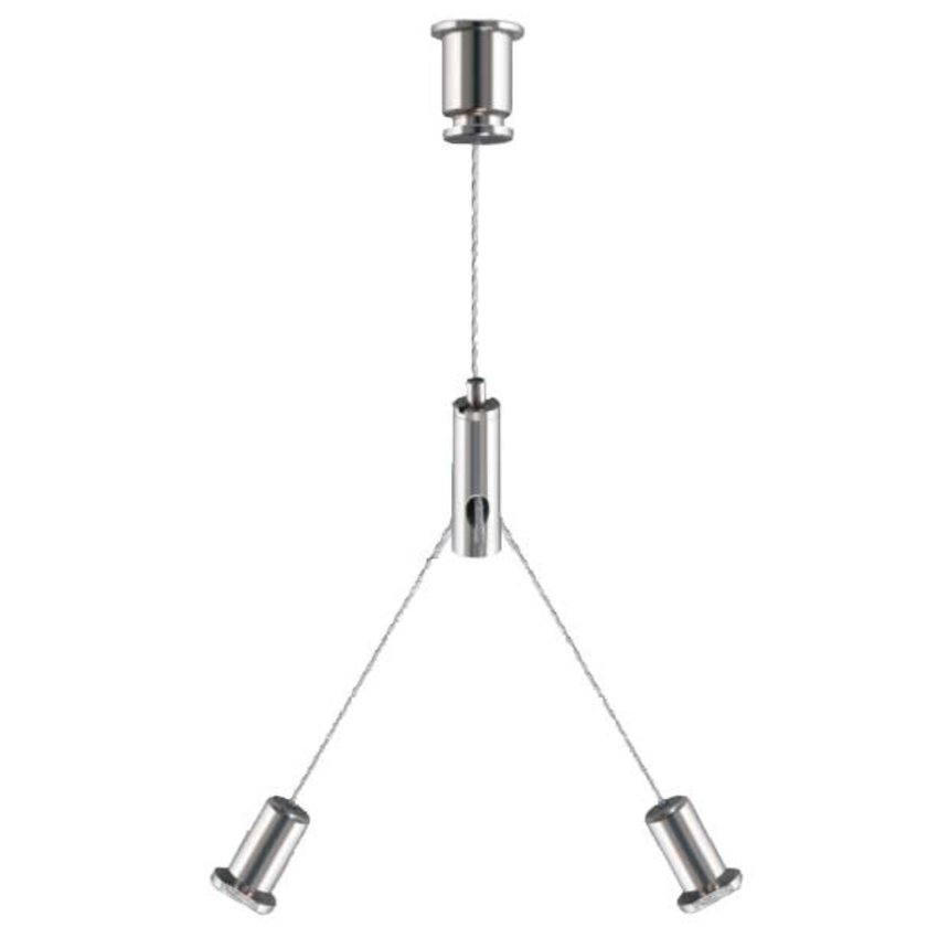 Einstellbares Aufhängungssystem für Infrarotpaneele.