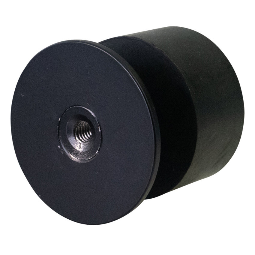 Door stopper black stainless steel 4x40 wall/floor mounting