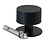 Door stopper black stainless steel 4x40 wall/floor mounting