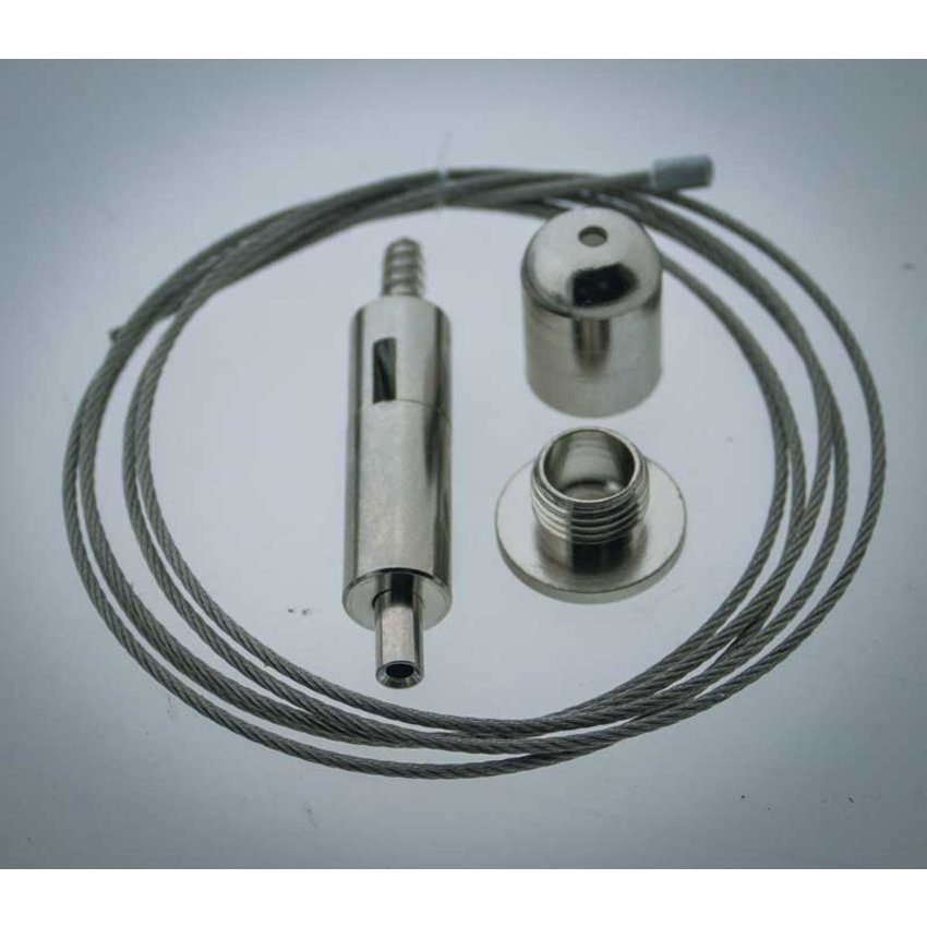 Suspension system steel cable acoustic panels with screw