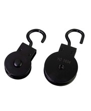 Pulley with hook 25mm black