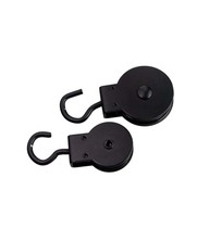 Pulley with hook 25mm black