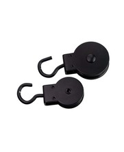Pulley with hook 25mm black