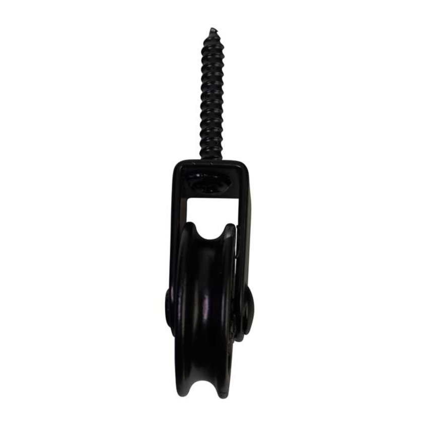Screw pulley with cast iron wheel black