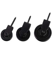 Screw pulley with cast iron wheel black