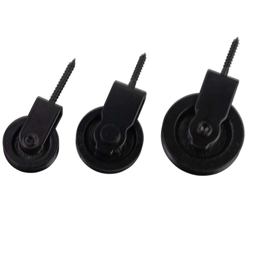 Screw pulley with cast iron wheel black