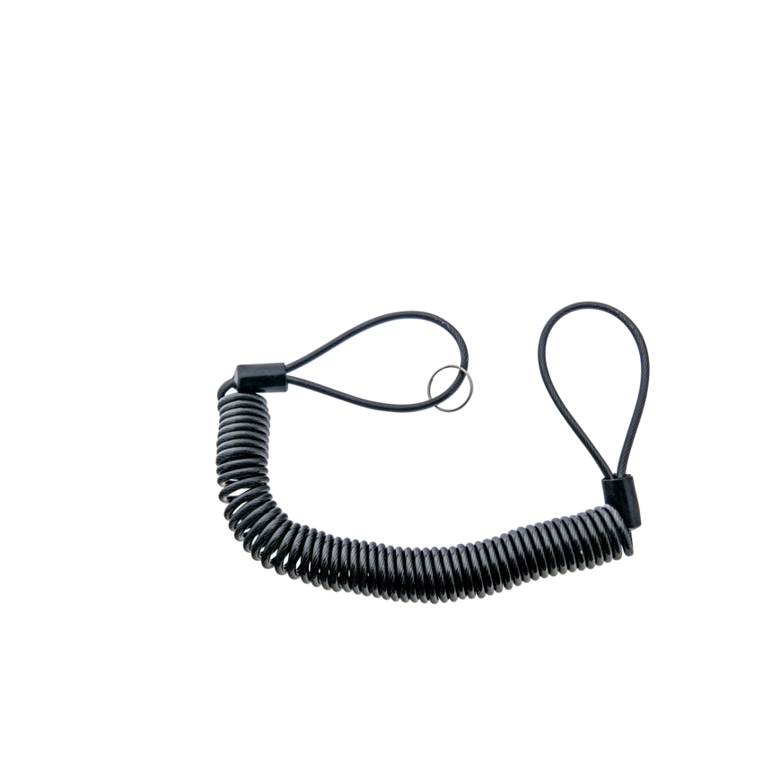 Spiral cable with two loops with a length of 3 metres