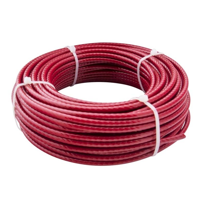 Drahtseile 3/4 mm PVC-ummantelt 20 meter Rot kaufen - Staalkabelstunter