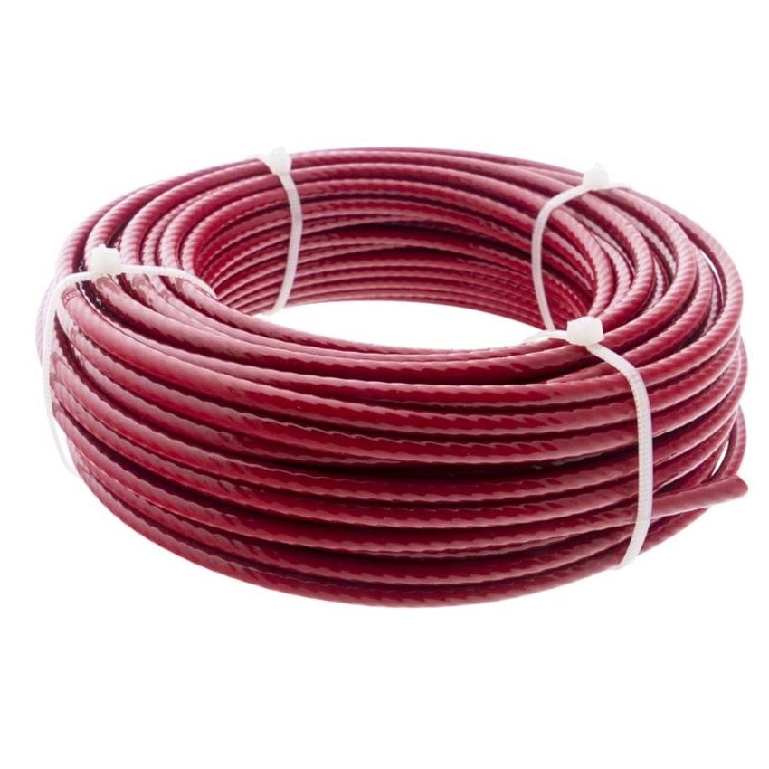 Drahtseile 3/4 mm Rot PVC-ummantelt 20meter