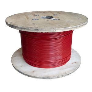 Stahlseil 2/3mm rot 1000m plastifizierte Mega-Rolle