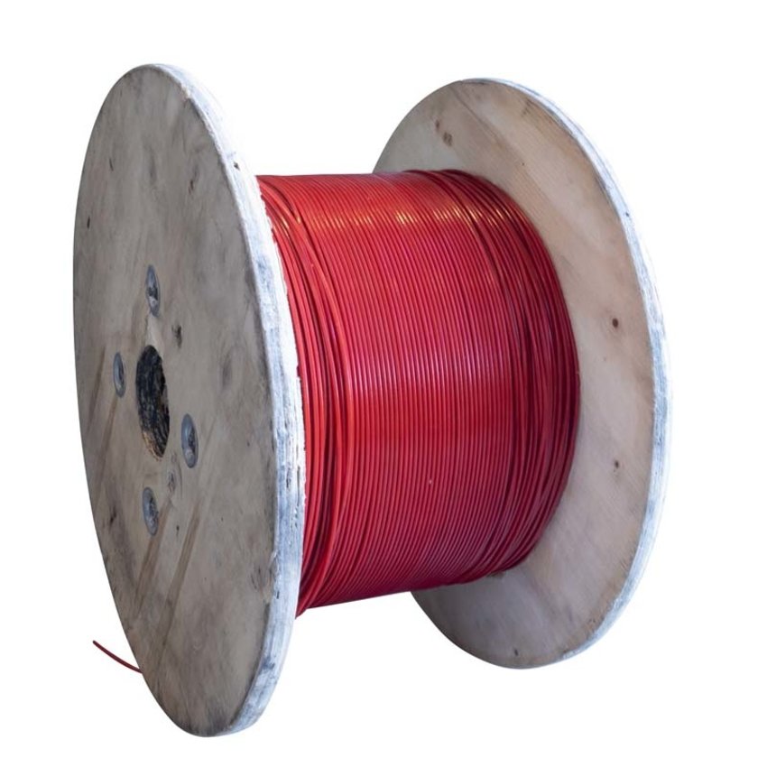 Stahlseil 2/3mm rot 1000m plastifizierte Mega-Rolle