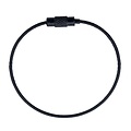 Zwarte RVS Staaldraad 150 mm 'armband'