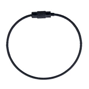 Zwarte RVS Staaldraad 150 mm 'armband'