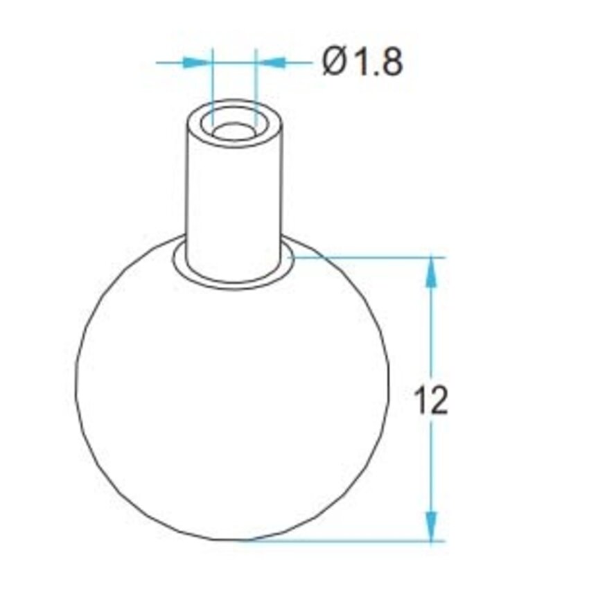 Kugelgreifer-Aufhängungssystem 1.8 x 12 mm