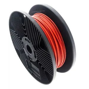 Steel cable 2/3mm red 100m plasticised