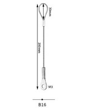 Wire Rope on both sides fitted with cable connector-oogje for  m3 - 120mm