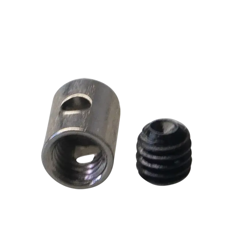 Barrel screw nipple Ø5x7mm per 5 pieces in grip seal bag