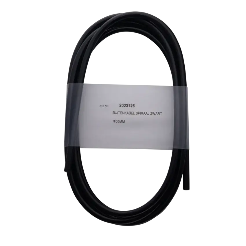 External spiral cable black 1,800mm in printed plastic wrap