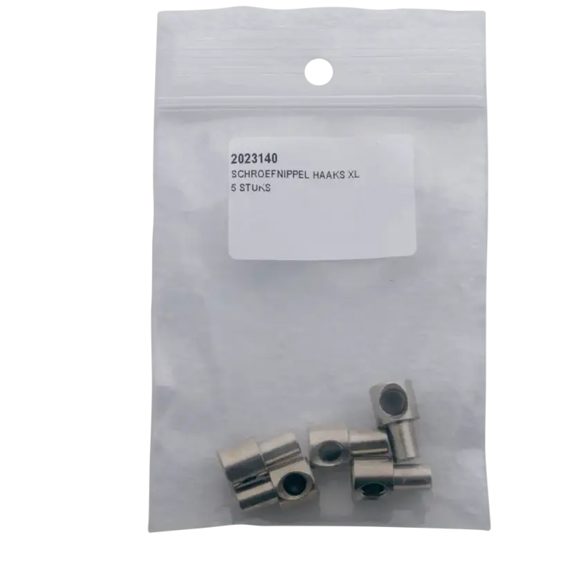 Screw nipple at right angle XL per 5 pieces in grip seal bag