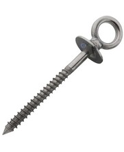 Stainless steel wood screw with collar AISI316/A4