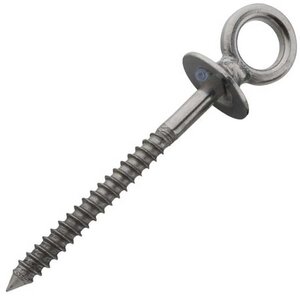 Stainless steel wood screw with collar